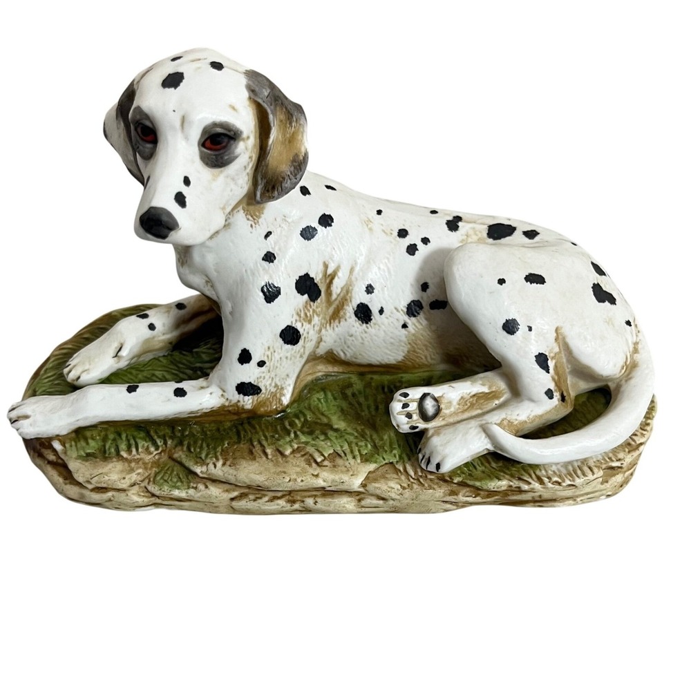 Unbranded Dalmatian Figurine  White Black Vintage Ceramic Dog 1403